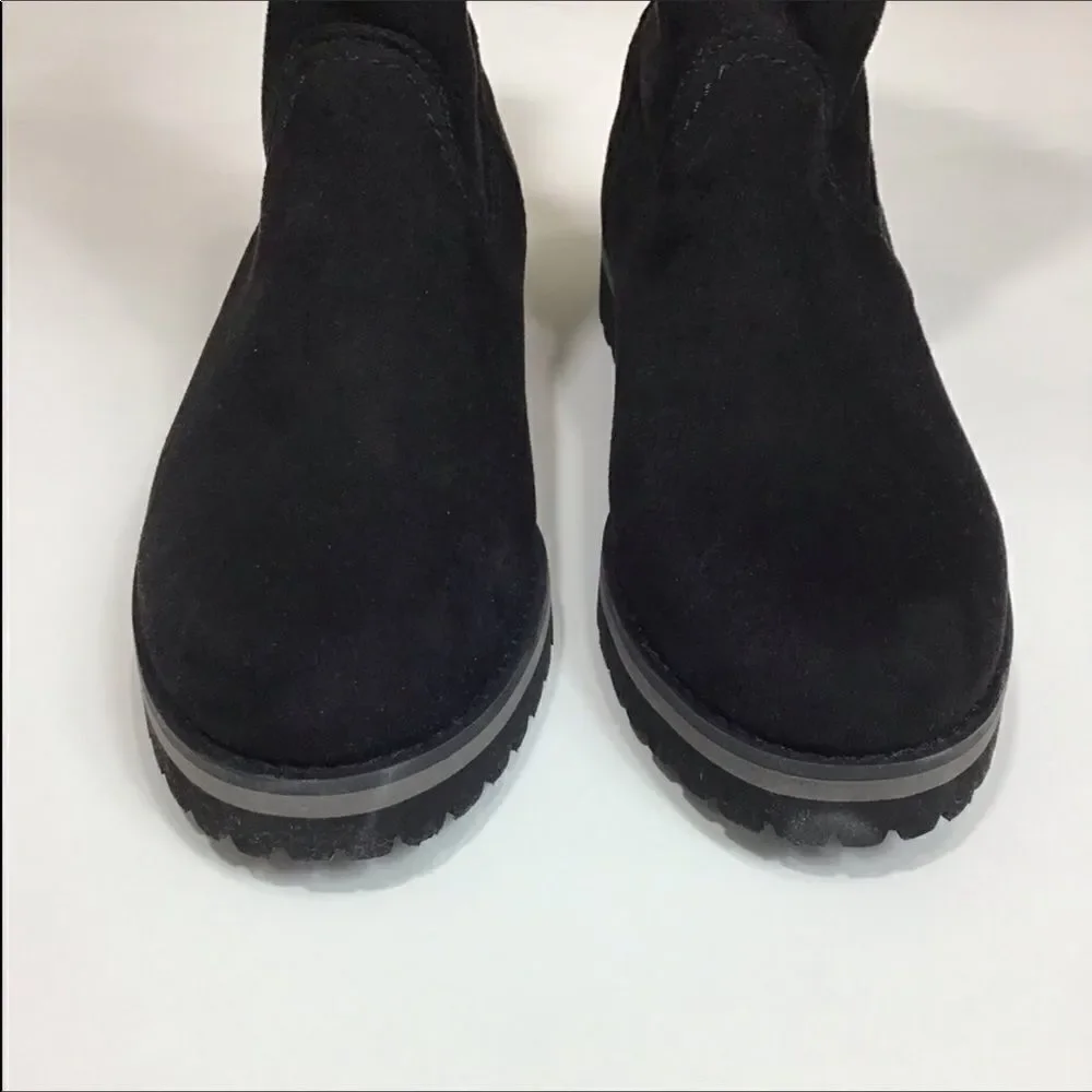 Tommy Hilfiger Black Pasilla Faux Suede Ankle Boots Size 9 1/2